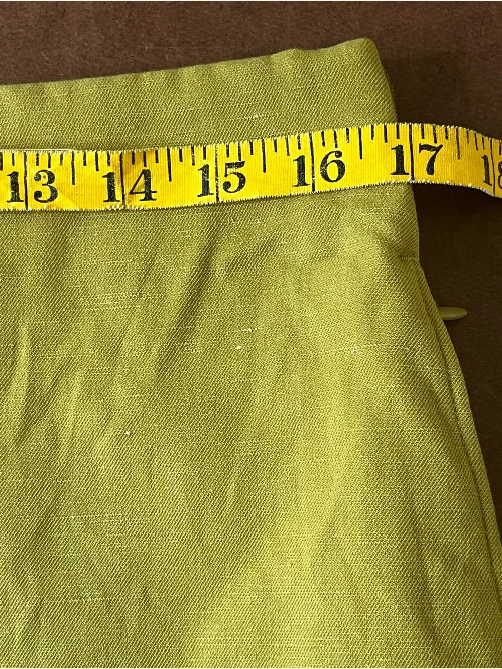 Express Olive Mini Skirt with Belt loops and Waist Side Pockets